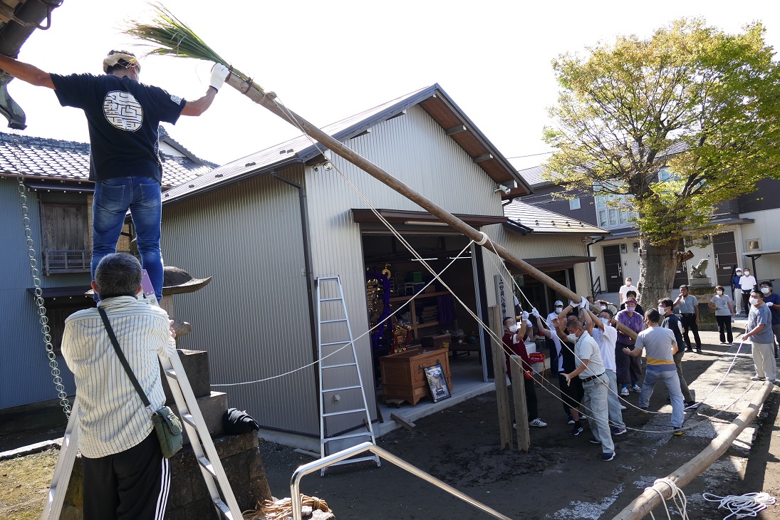 2021上妙典八幡神社　陰祭り準備