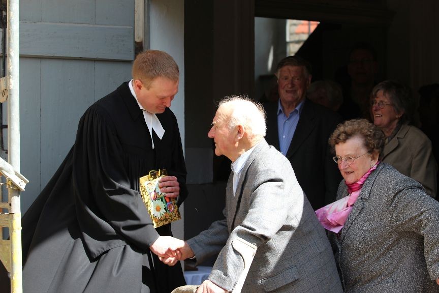 Verabschiedung nach dem Gottesdienst