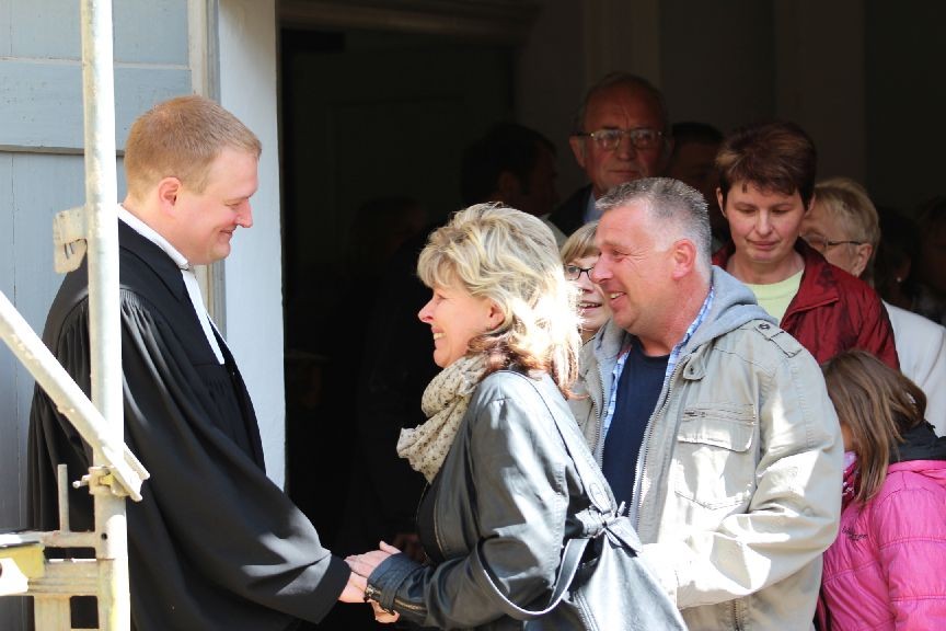 Verabschiedung nach dem Gottesdienst