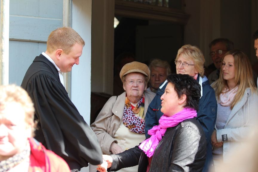 Verabschiedung nach dem Gottesdienst