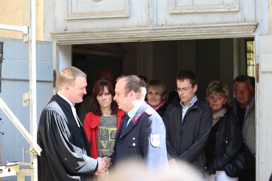 Verabschiedung nach dem Gottesdienst