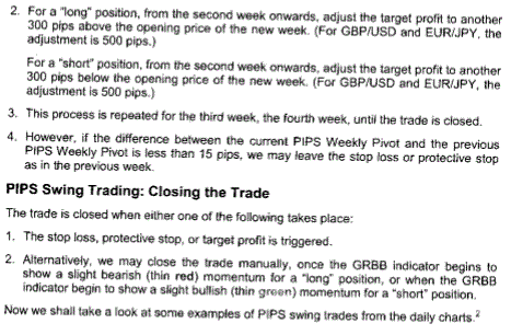 Pivots Swing Trading stop loss