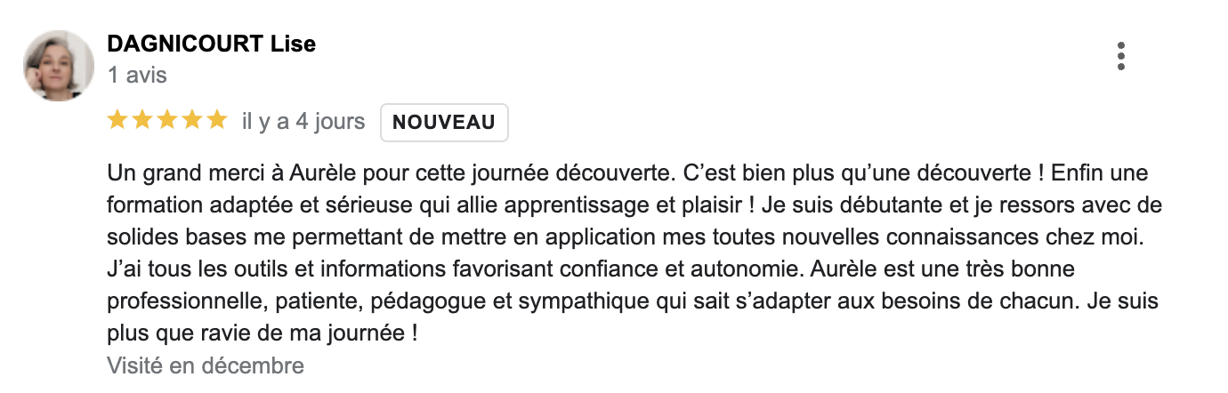 Témoignage Cliente