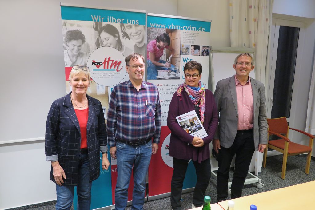 Ursel Luh-Maier (von links), Gerd , Sabine Drescher und Günter Lücking von der Vereinigung Hauptamtlicher Mitarbeiterinnen und Mitarbeiter im CVJM