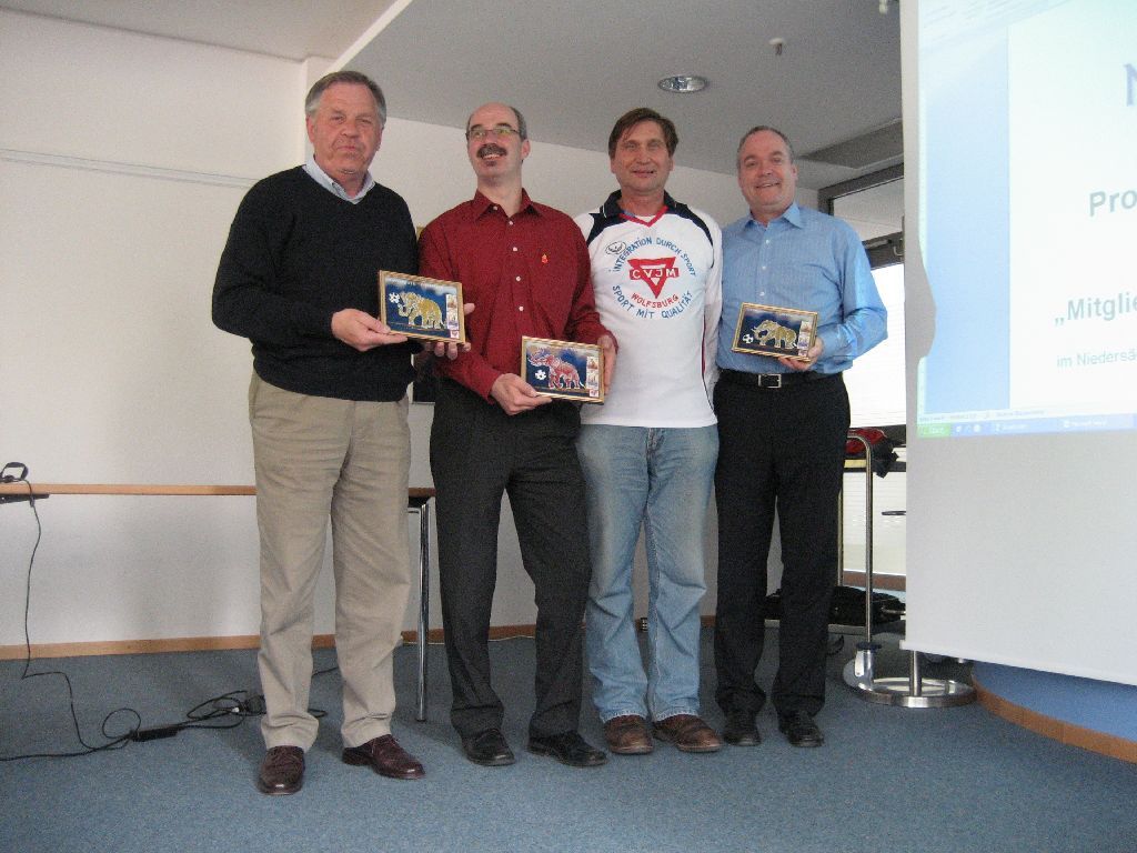 Peter Ibrom (links), Axel Burgdorf, Manfred Wille und Hubert Martens