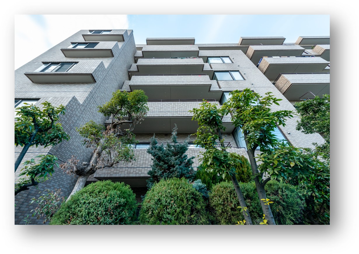コスモお花茶屋弐番館の外観写真（2022年1月撮影）