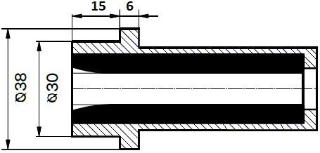 Wolframcarbid-Strahldüse Für Injektor-Strahlkopf, ø 7 Mm X