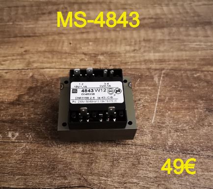 TRANSFORMATEUR DE HOTTE 220/15 VOLTS : MS-4843