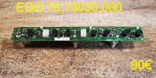 CARTE CLAVIER PLAQUE VITROCÉRAMIQUE : EGO 75.13030.000