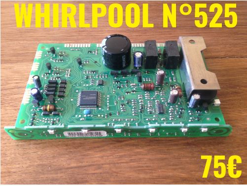 CARTE DE COMMANDE LAVE-VAISSELLE : WHIRLPOOL N°525 