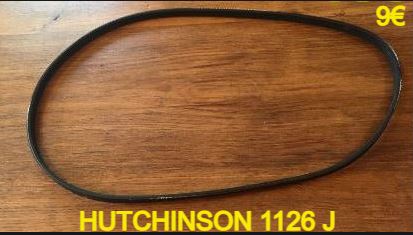 COURROIE LAVE-LINGE : HUTCHINSON 1126 J