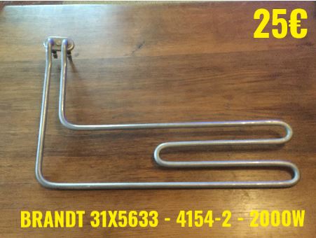 RÉSISTANCE LAVE-VAISSELLE : BRANDT 31X5633 - 4154-2 - 2000W