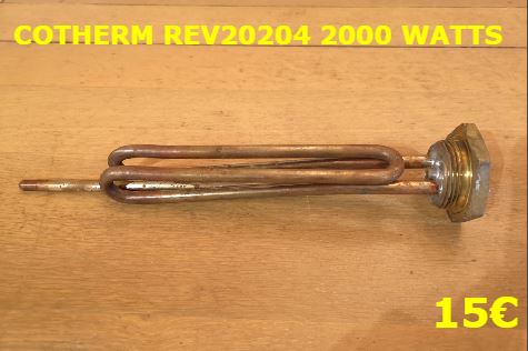 RÉSISTANCE CHAUFFE-EAU : COTHERM REV20204 2000 WATTS 