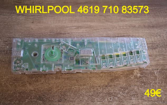 CARTE DE COMMANDE LAVE-LINGE : WHIRLPOOL 461971083573