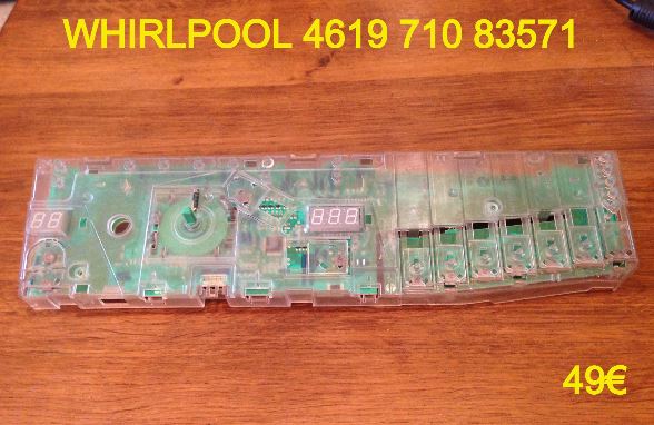 CARTE DE COMMANDE LAVE-LINGE : WHIRLPOOL 461971083571