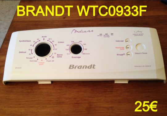 BANDEAU-LAVE-LINGE : BRANDT WTC0933F