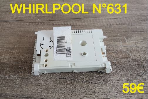CARTE DE COMMANDE LAVE-VAISSELLE : WHIRLPOOL N°631