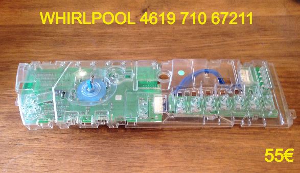 CARTE DE COMMANDE LAVE-LINGE : WHIRLPOOL 461971067211