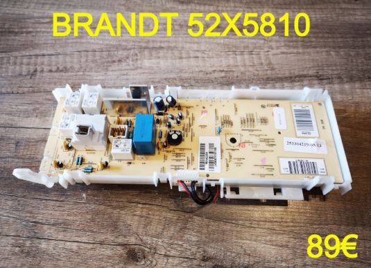 CARTE DE COMMANDE LAVE-LINGE : BRANDT 52X5810