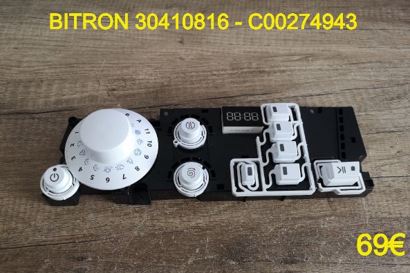 CARTE DE COMMANDE LAVE-LINGE : BITRON 30410816 - C00274943