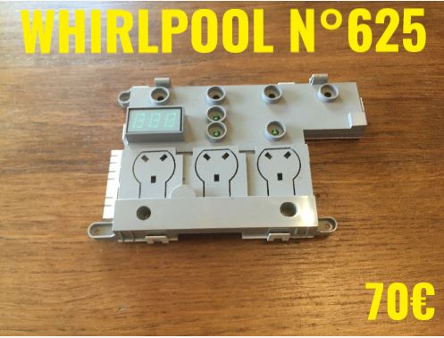 CARTE DE COMMANDE LAVE-VAISSELLE : WHIRLPOOL N°625