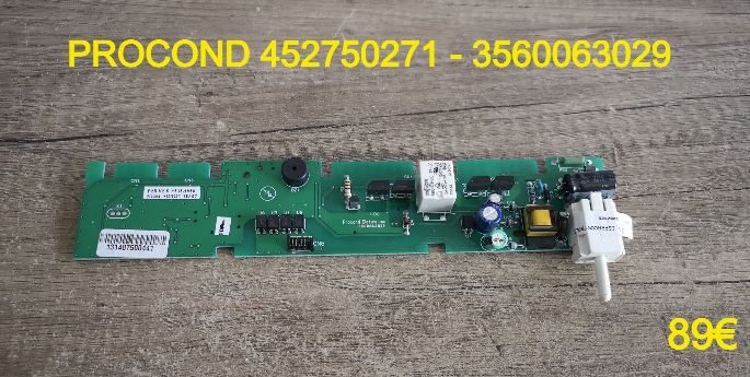 CARTE DE COMMANDE FRIGO : PROCOND 452750271 - 3560063029