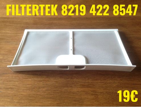 FILTRE A PELUCHES SÈCHE-LINGE : FILTERTEK 82194228547