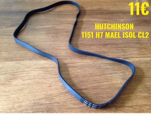 COURROIE LAVE-LINGE : HUTCHINSON 1151 H7 MAEL ISOL CL2
