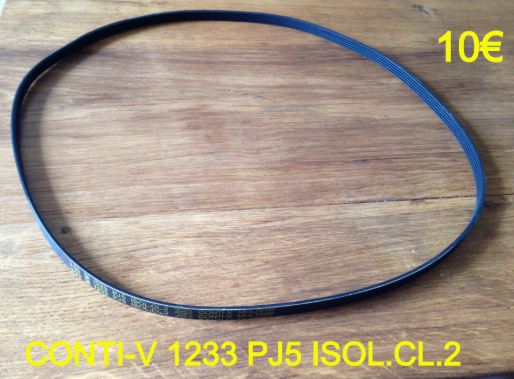 COURROIE LAVE-LINGE : CONTI-V 1233 PJ5 ISOL.CL.2