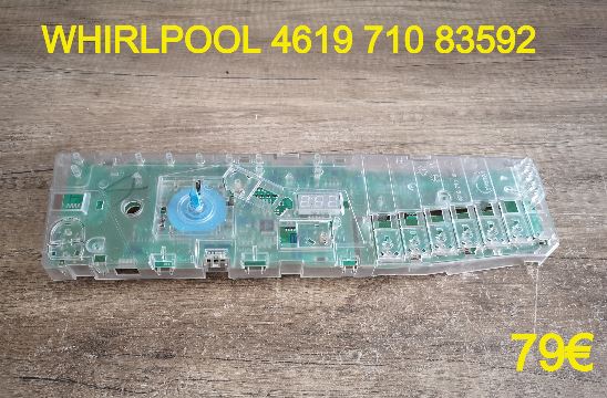 CARTE DE COMMANDE LAVE-LINGE : WHIRLPOOL 461971083592
