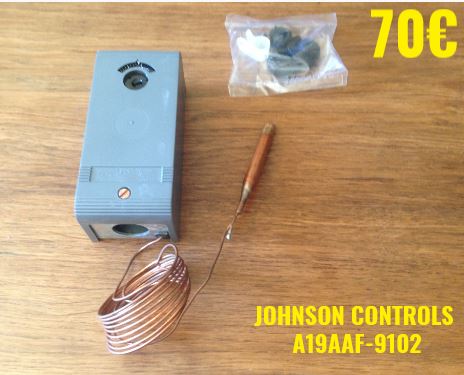 THERMOSTAT FRIGO : JOHNSON CONTROLS A19AAF-9102