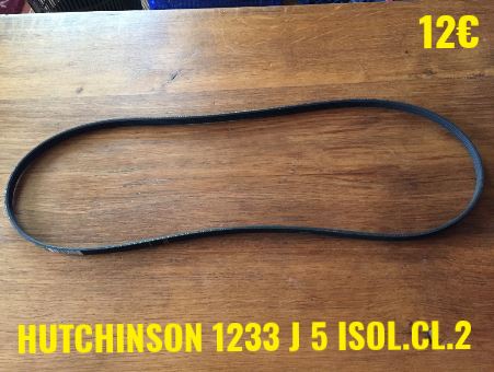 COURROIE LAVE-LINGE  : HUTCHINSON 1233 J 5 ISOL.CL.2