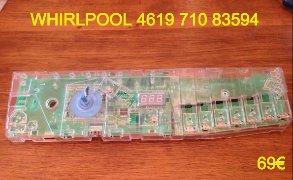 CARTE DE COMMANDE LAVE-LINGE : WHIRLPOOL 461971083594