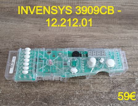 CARTE DE COMMANDE LAVE-LINGE : INVENSYS 3909CB - 12.212.01
