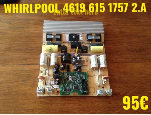 CARTE DE PUISSANCE PLAQUE VITROCÉRAMIQUE : WHIRLPOOL 461961517572A