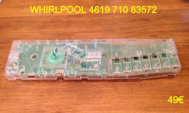 CARTE DE COMMANDE LAVE-LINGE : WHIRLPOOL 461971083572