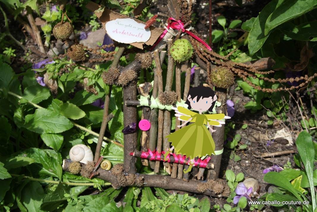 Kindergeburtstag, Basteln, DIY, Caballo Couture, Der Anderswald, von Rymon Müller; Elfentür selber basteln; Elfentür; Elfentür Garten; Garten; Kinderbuch; Bastelanleitung Elfentür