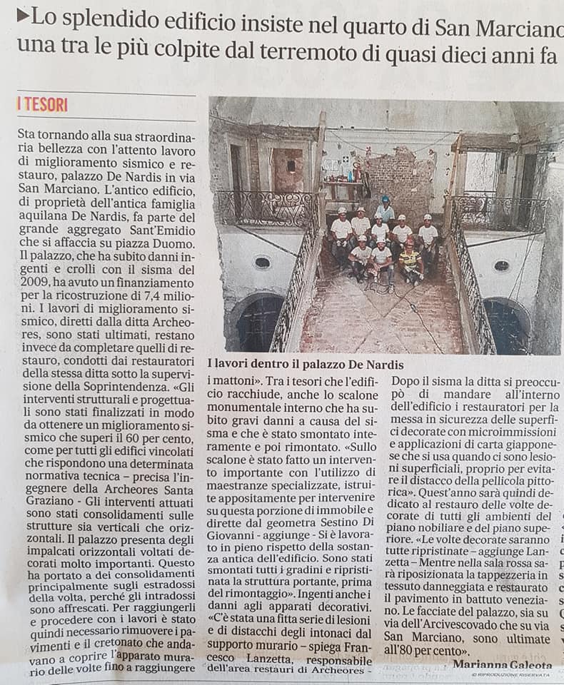Intervista Messaggero "Palazzo De Nardis"