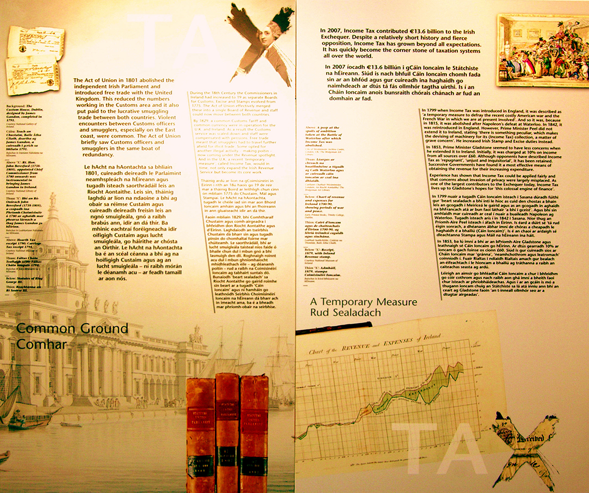 A storyboard from the revenue Museum.