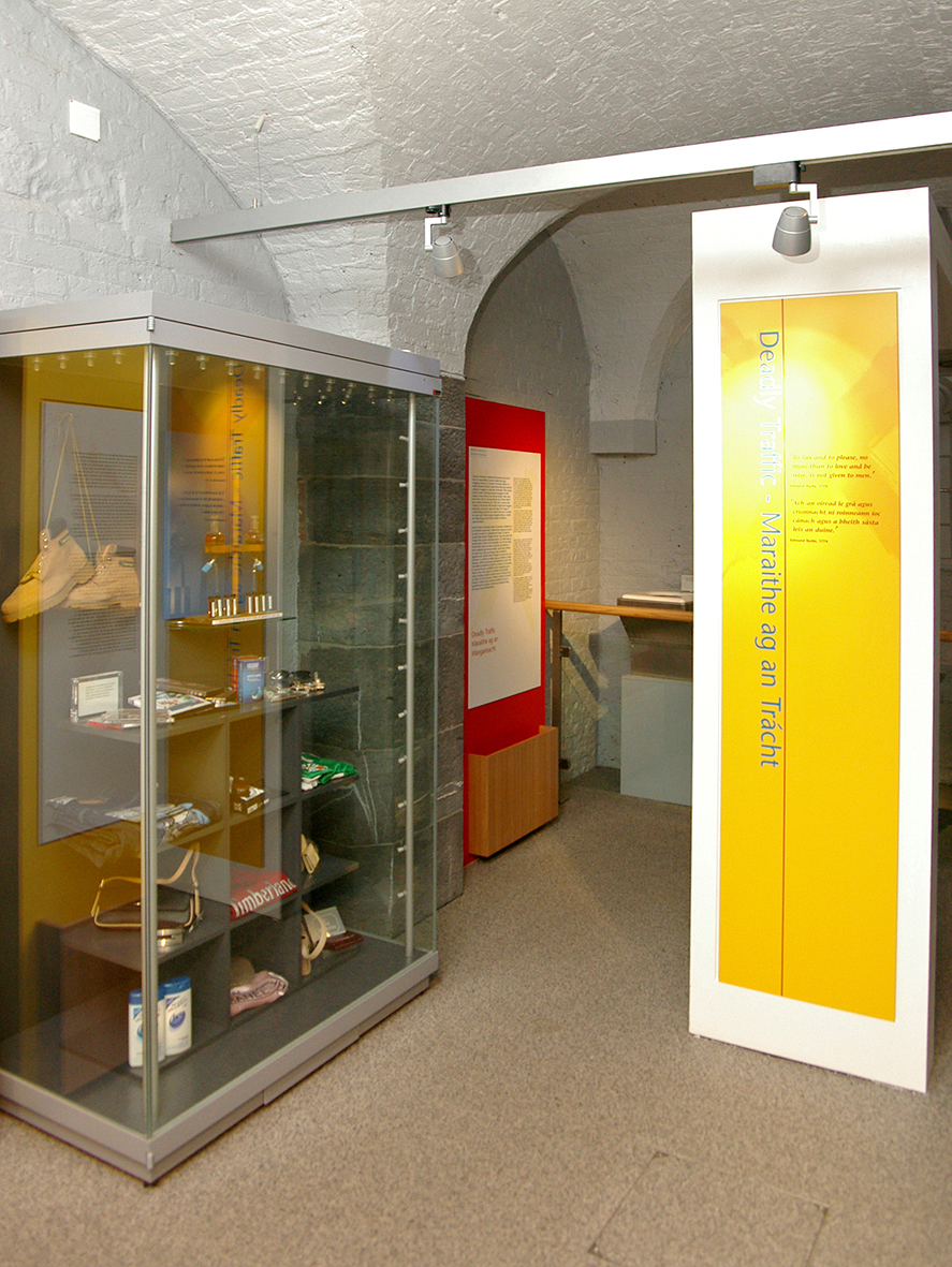 A view of the counterfeit goods cabinet.