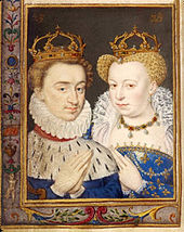 Le roi Henri IV et la reine Margot (miniature du livre d'heure Catherine de Médicis)
