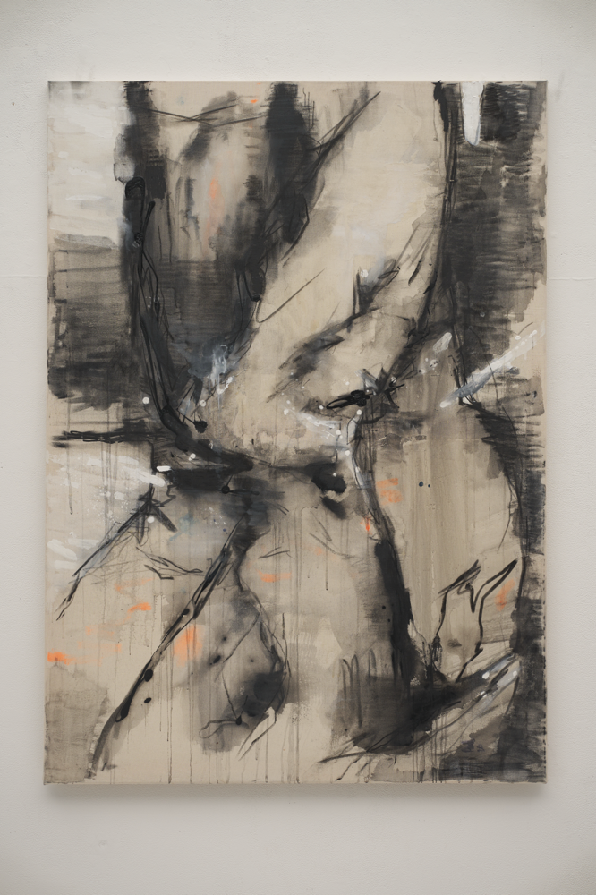 #bootfetish, 90 x 130 cm, Acryl & Kohle