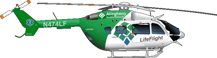 EC-145-C-2 Allegheny Health Network LifeFlight Rettungshubschrauber N474LF BK-117-C-2