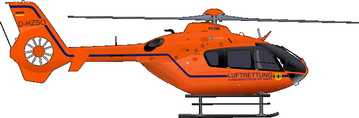 EC 135 T2+ Luftrettung Bundesministerium des Innern Zivilschutz-Hubschrauber D-HZSO