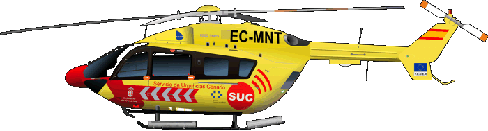Eurocpter EC145-C-2 Servicio de Urgencias Canario Rettungshubschrauber Kanaren Spanien