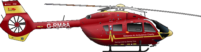 Airbus Helicopters H145-T2 Midlands Air Ambulance Charity Luftrettung BK117D-2