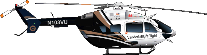 EC145C-2 BK117C-2 Vanderbilt Life Flight Rettungsflug Helikopter N103VU