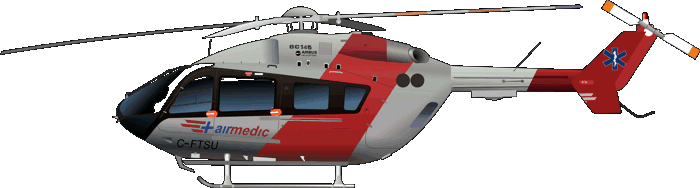 EC145C-2 airmedic Inc Emergency airborne medical services Québec Canada BK117C-2 C-FTSU