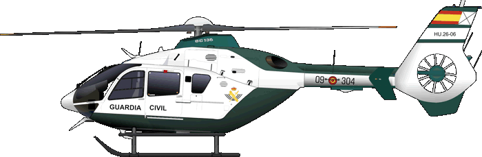 Eurocopter EC-135P2 Guardia Civil Polizei Spanien 09-304 Hu.26-06