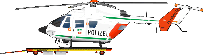 Eurocopter BK 117C-1 Hubschrauber Polizei NRW BK117 Nordrhein-Westfalen Fliegerstaffel Polizeihubschrauber